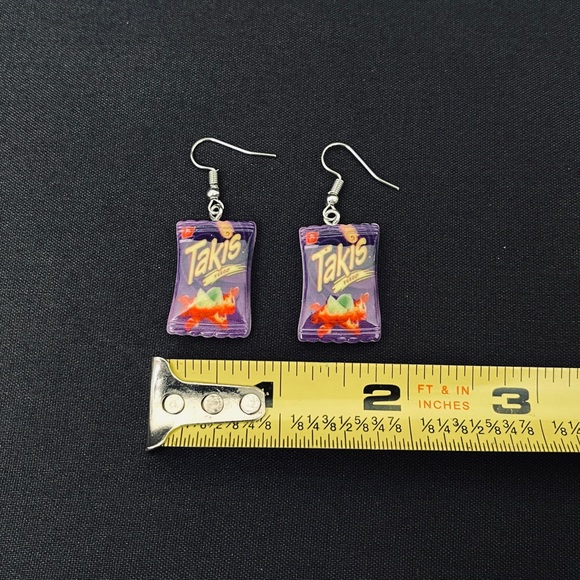 Bag of Takis Dangle Earrings - Picture 6 of 7
